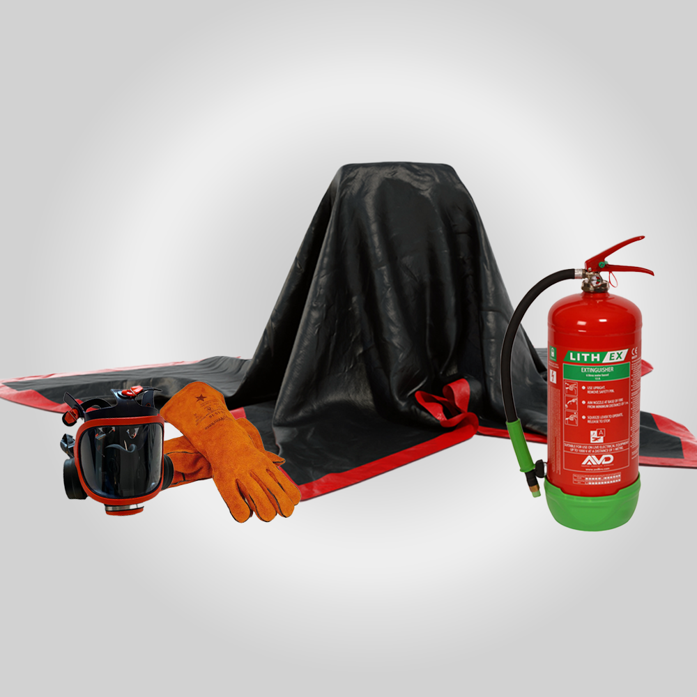 Otthoni és lakási tűzvédelmi készlet – lítium tűzoltó készülék + takaró + maszk